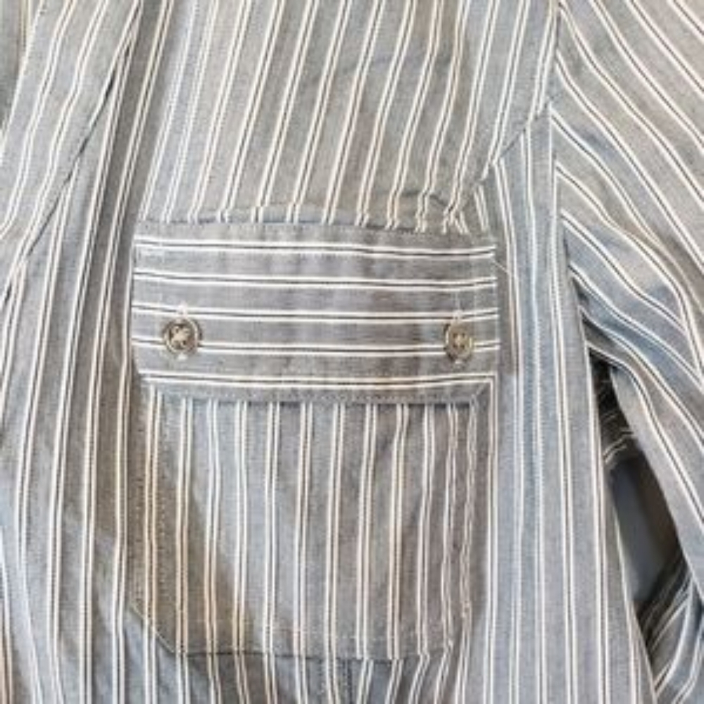 Express Essential Button Up Blouse, Size S, Blue … - image 2